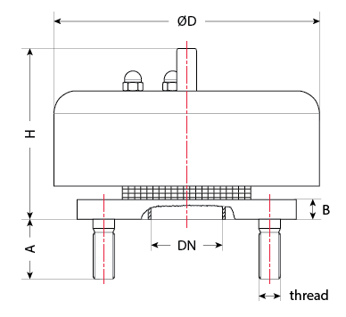 Model 942-EV Dimensions Illustration