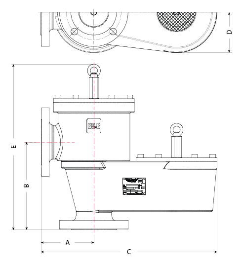 Model 945-PA Dimensions Illustration